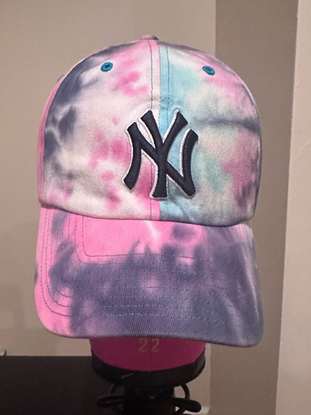47 Brand Tie-Dye Yankees Baseball Hat- Pink, Blue, Purple, and White